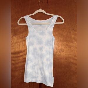 small light blue tie dye tank